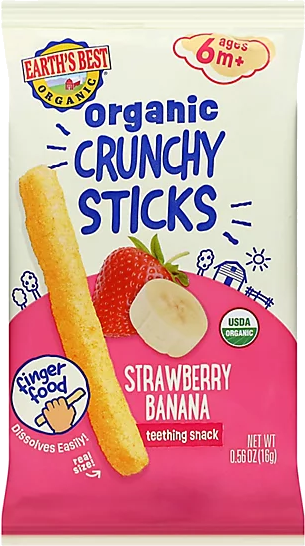 Earth's Best Crunchy Sticks Strawberry Banana